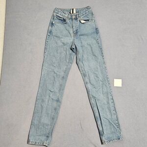 RAGGED JEANS Womens Light Wash High Waisted Straight Leg Denim Jeans Size 24